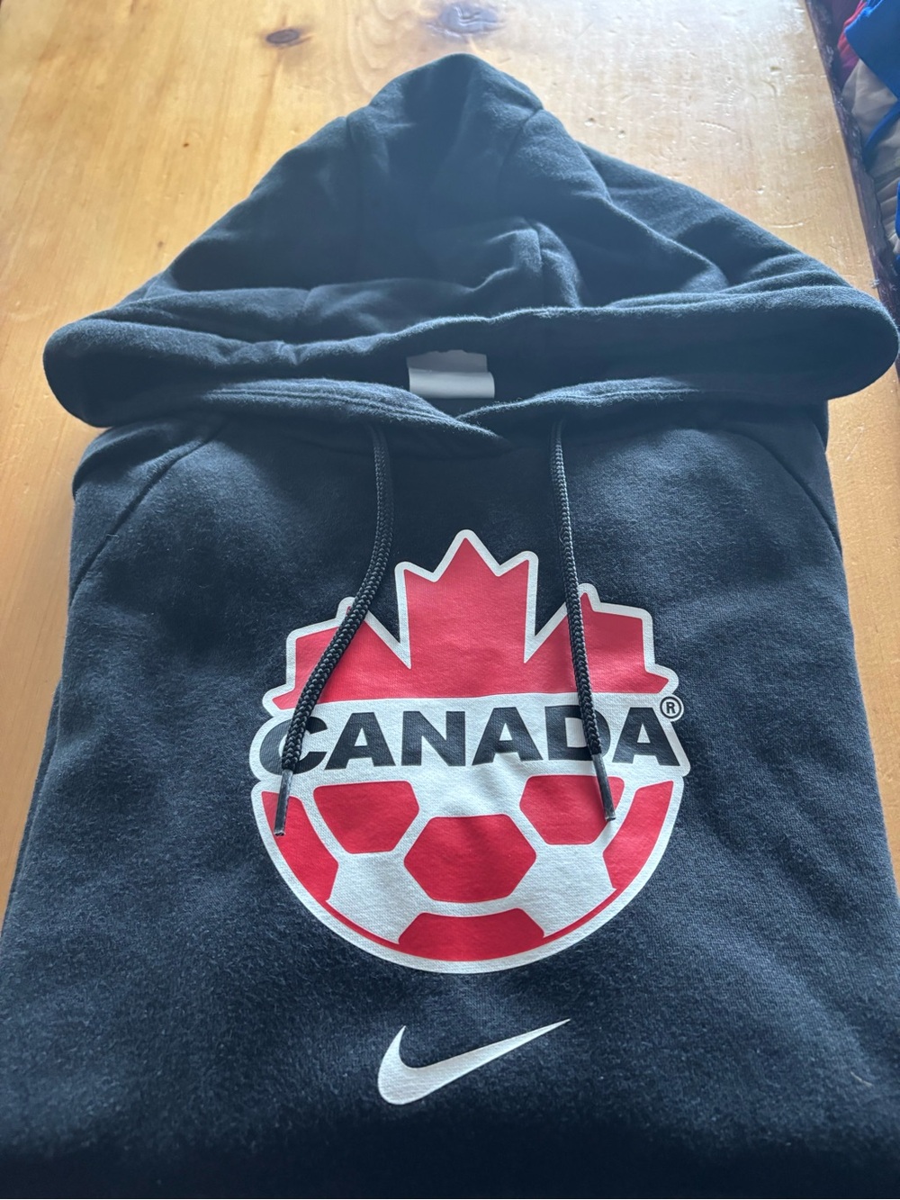 4 for $30- Nike Women's Black Drawstring Pocket Hoodie with Red & White Canada